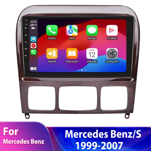 Navigatie Mercedes Benz, S (1999-2007) cu Android, 4GB RAM 64GB ROM, cu SLOT SIM 4G, DSP, ecran 9 Inch, Carplay si Android Auto [9]