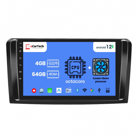 Navigatie Mercedes-Benz ML (2005-2011), Android 12, 4GB RAM 64GB, DSP, SIM 4G, Carplay si Android auto, ecran 9 inch [2]