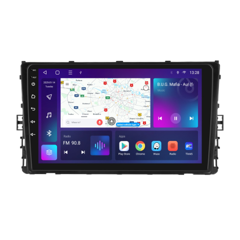 Volkswagen T-ROC (2018-2022) - Navigatie Volkswagen T-ROC (2017-2022) cu Android, 4GB RAM 64GB ROM, cu SLOT SIM 4G, DSP, ecran 9 Inch, Carplay si Android Auto