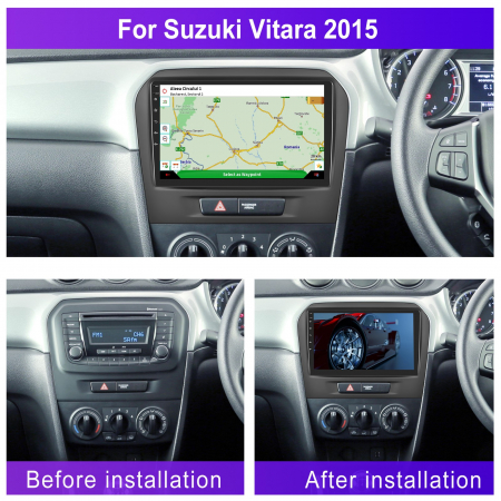 Navigatie Suzuki Vitara 4 (2014-2018), Android 12, 4GB RAM 64GB, SLOT SIM 4G, DSP, Carplay si Android auto, ecran 9 inch [1]