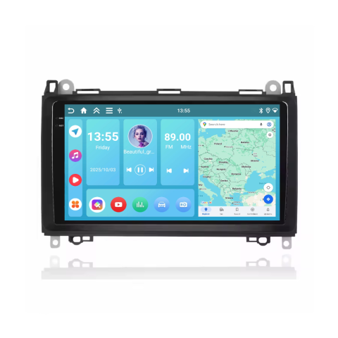 Mercedes Sprinter (2006-2019) - Navigatie Mercedes Vito Sprinter Viano A B Class Volkswagen Crafter, Display INCELL, Android 15, 4GB 128GB, DSP, CarPlay si Android Auto ecran 9 Inch
