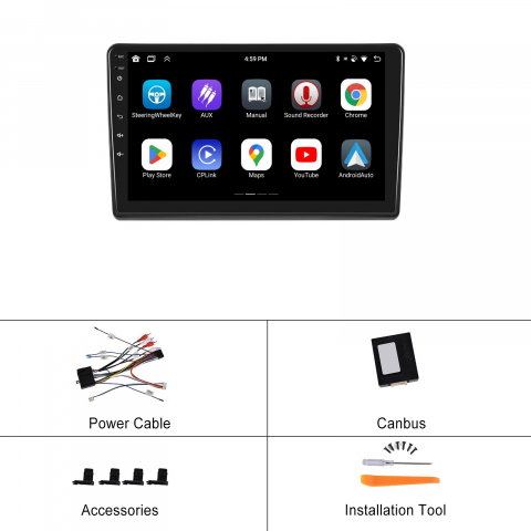 Navigatie Fiat Ducato (2011-2022), Android 12, 4GB RAM 64GB, SLOT SIM 4G, DSP, Carplay si Android auto, ecran 9 inch [8]