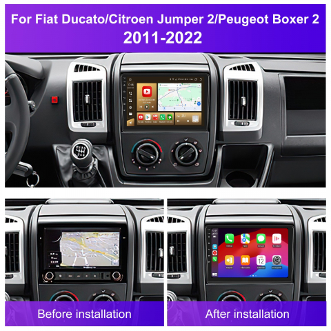Navigatie Fiat Ducato (2011-2022), Android 12, 2GB RAM 32GB, DSP, Carplay si Android auto, ecran 9 inch [2]