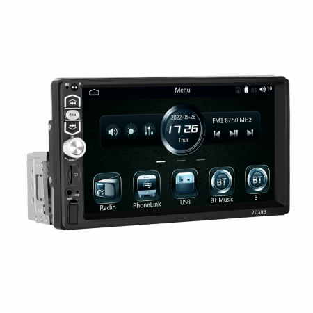 Navigatie universala - Navigatie MP5 Player Auto 1DIN Universal, CarPlay si Android Auto, Bluetooth, USB frontal, RCA Subwoofer, ecran 7 Inch