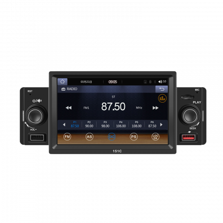 Navigatie MP5 Player Auto 1DIN Universal, CarPlay si Android Auto, Bluetooth, 2X USB frontal si Slot Card Micro SD, RCA Subwoofer, ecran 7 Inch [16]
