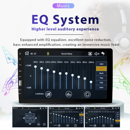 Navigatie MP5 Player Auto 1DIN Universal, CarPlay si Android Auto, Bluetooth, USB frontal, RCA Subwoofer, ecran 9 Inch [11]