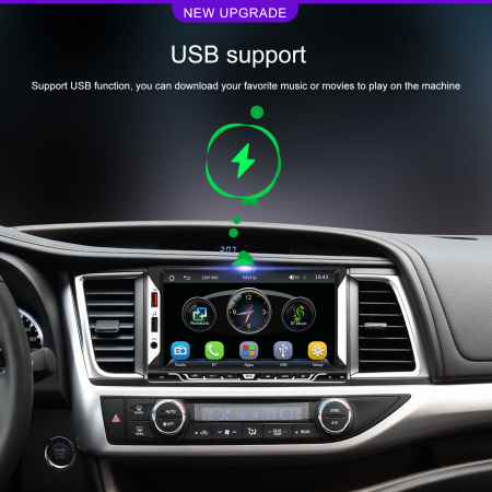 Navigatie MP5 Player Auto 2DIN Universal, cu Carplay si Android Auto Wireless, Bluetooth, USB. 4x60W, ecran tactil 7 inch [20]
