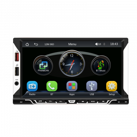 Navigatie MP5 Player Auto 2DIN Universal, cu Carplay si Android Auto Wireless, Bluetooth, USB. 4x60W, ecran tactil 7 inch [0]