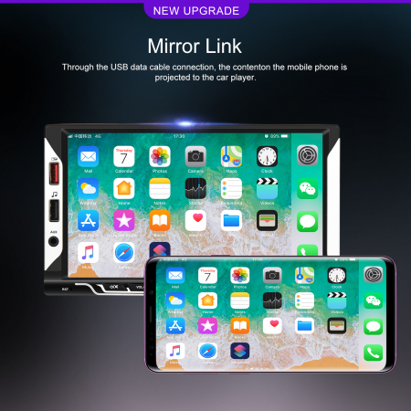 Navigatie MP5 Player Auto 2DIN Universal, cu Carplay si Android Auto Wireless, Bluetooth, USB. 4x60W, ecran tactil 7 inch [21]