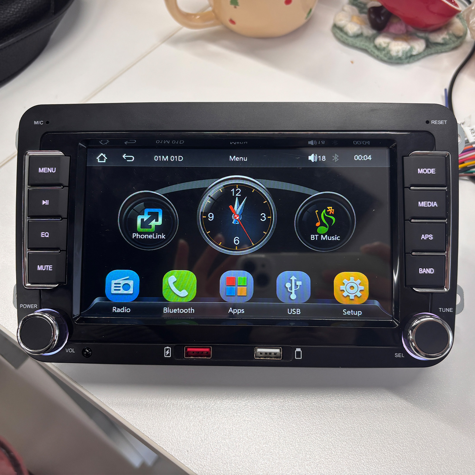 Navigație MP5 Player auto Volkswagen Skoda Seat, ecran 7 inch, CarPlay și Android Auto Wireless, Bluetooth, FM AM RDS, USB, 4x45W, ecran 7 inch HD RSG [2]