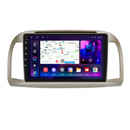Nissan Micra III (2002-2010) - Navigatie Nissan Micra III (2002-2010), Android 12, 8GB RAM 128GB, SIM 4G, DSP, Carplay si Android auto, ecran 9 inch