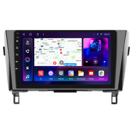 Qashqai J11 (2013-2017) - Navigatie Nissan Qashqai J11 (2013-2017), Android 12, 8GB 128GB, SIM 4G, DSP, CarPlay si Android Auto Wi-fi, Youtube, Waze, ecran HD 10.1 Inch