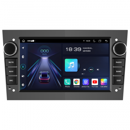 Signum (2003-2011) - Navigație Opel Astra, Vectra, Antara, Corsa, Zafira (2005-2011), Android 12, 4GB RAM, 64GB ROM, Slot SIM 4G, CarPlay, Android Auto, DSP, ecran 7 inch, conectivitate, integrare smartphone, calitate audio superioară.