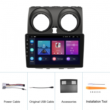 Navigatie Nissan Qashqai (2006-2013) cu Android 11, 2GB RAM 32 GB ROM ecran 9 Inch,Carplay si Android Auto [5]