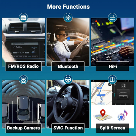 Navigatie Passat B6|B7|CC cu Android 2GB RAM 32GB ROM, Android 13, CarPlay si Android Auto Wi-fi, Youtube, Waze, ecran HD 10.1 Inch [13]