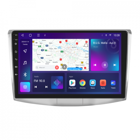 Passat B7 (2011-2015) - Navigatie Passat B6|B7|CC cu Android 2GB RAM 32GB ROM, Android 13, CarPlay si Android Auto Wi-fi, Youtube, Waze, ecran HD 10.1 Inch