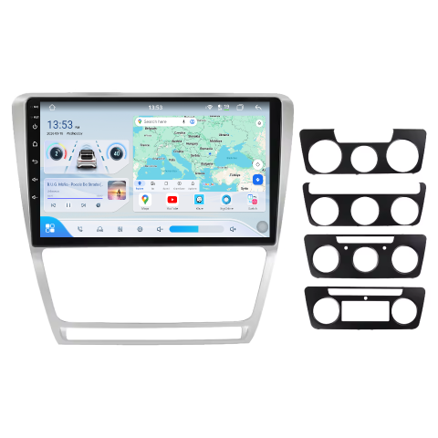 Navigatii Skoda - Navigatie Skoda Octavia 2 (2004-2013) Android 14, 12GB RAM, 256GB ROM, Ecran 10.33 inch 2K QLED, Ramă Gri