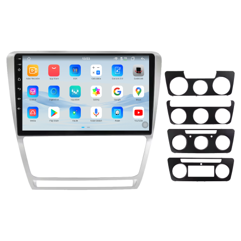 Navigatie Skoda Octavia 2 (2004-2013) Android 14, 12GB RAM, 256GB ROM, Ecran 10.33 inch 2K QLED, Ramă Gri [1]