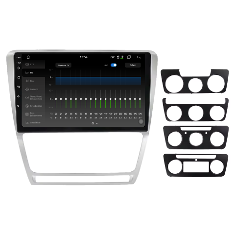 Navigatie Skoda Octavia 2 (2004-2013) Android 14, 12GB RAM, 256GB ROM, Ecran 10.33 inch 2K QLED, Ramă Gri [3]