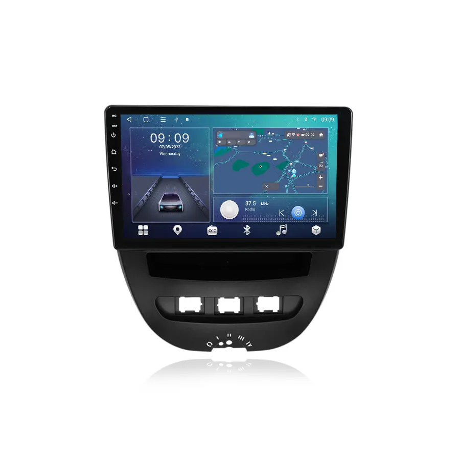 Peugeot 107 (2005-2014) - Navigatie Peugeot 107 (2005-2014), cu Android 4GB RAM 64 GB ROM, DSP, SIM 4G, Carplay si Android Auto 10.1 inch