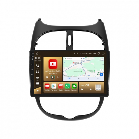 Peugeot 206 (2002-2010) - Navigatie Peugeot 206 Citroen C2 (2002-2010) OEM cu Android, 8GB RAM 128GB ROM, cu SOLT SIM 4G, DSP, ecran 9 Inch,Carplay si Android Auto