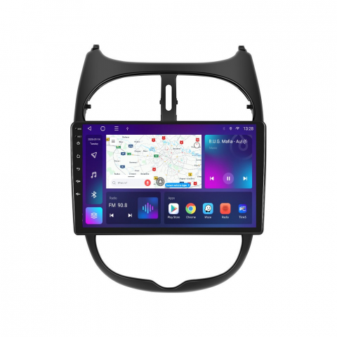 Peugeot 206 (2002-2010) - Navigatie Peugeot 206 Citroen C2 (2002-2010) OEM cu Android, 4GB RAM 64GB ROM, cu SOLT SIM 4G, DSP, ecran 9 Inch,Carplay si Android Auto