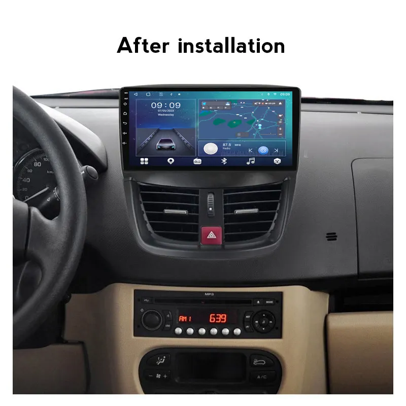 Navigatie Peugeot 207 (2009-2013) cu Android 12, 8GB RAM 128GB ROM,DSP, SIM 4G Carplay si Android Auto  ecran 9 Inch [3]
