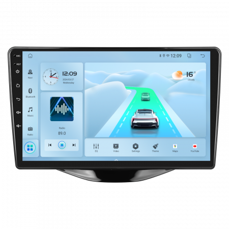 Toyota Aygo (2014-2022) - Navigatie Toyota Aygo (2014-2022), Android 12, 2GB RAM 32GB, DSP, Carplay si Android auto, ecran 9 inch