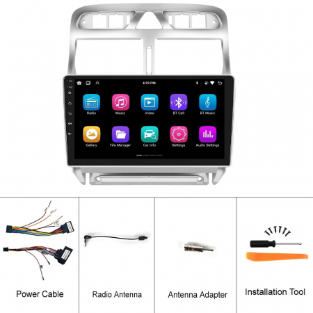 Navigatie Peugeot 307 (2002-2013) Android 13, 4GB RAM 64GB, DSP, Carplay si Android Auto ecran 9 inch [7]
