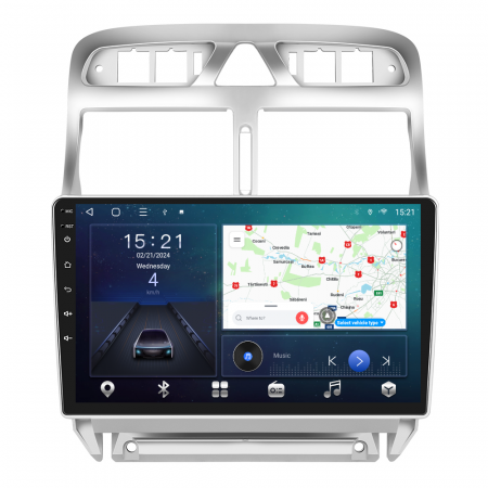 Peugeot 307 (2006-2013) - Navigatie Peugeot 307 (2002-2013),Android 12 4GB RAM 64GB, SIM 4G, Carplay si Android Auto ecran 9 inch