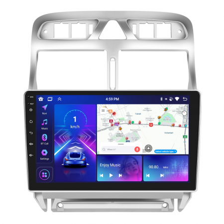 Peugeot 307 (2006-2013) - Navigatie Peugeot 307 (2002-2013) Android 13, 4GB RAM 64GB, DSP, Carplay si Android Auto ecran 9 inch