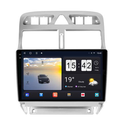 Peugeot 307 (2006-2013) - Navigație Android dedicată 2K QLED Octa-Core UIS8581A cu SIM 4G, CarPlay și Android Auto