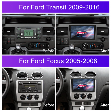 Navigatie Ford Focus MK 2 (2005-2008), Android 12, 2GB RAM 32GB, DSP, Carplay si Android auto, ecran 9 inch [4]