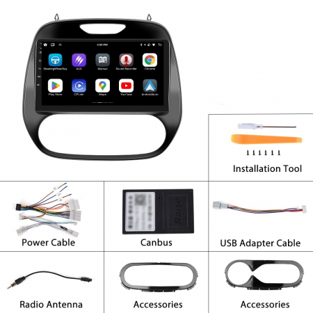 Navigatie Renault Captur (2015-2019) Android 12, 4GB 64GB SIM 4G, Carplay si Android Auto, DSP, Ecran 9 inch [12]