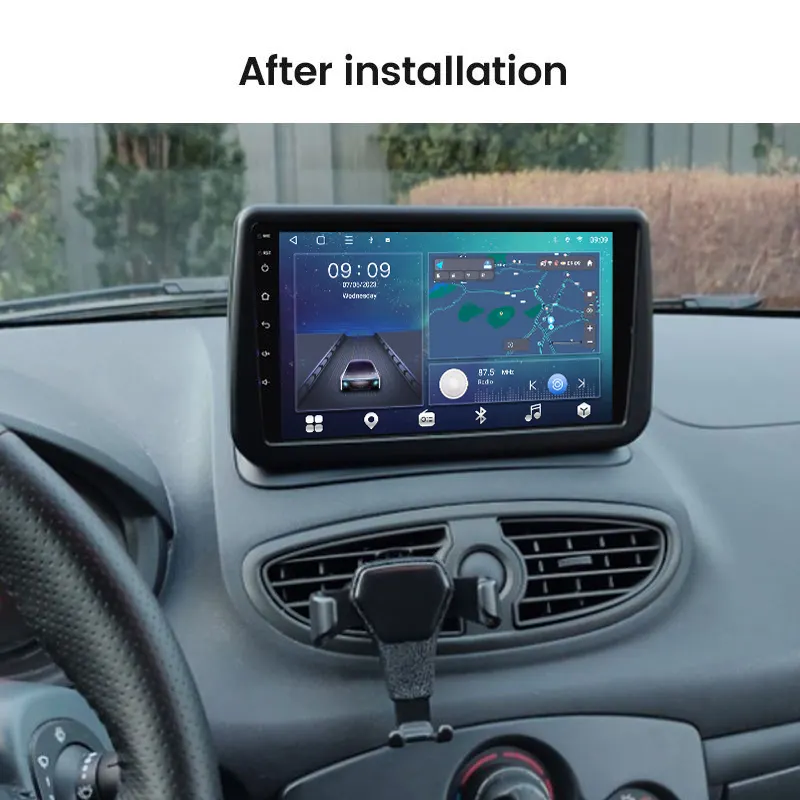 Navigatie Renault Clio 3 (2005-2014), 4GB RAM 64GB ROM, SIM 4G , DSP, Android 12, CarPlay si Android Auto Wi-fi, Youtube, Waze, ecran HD 9 Inch [2]