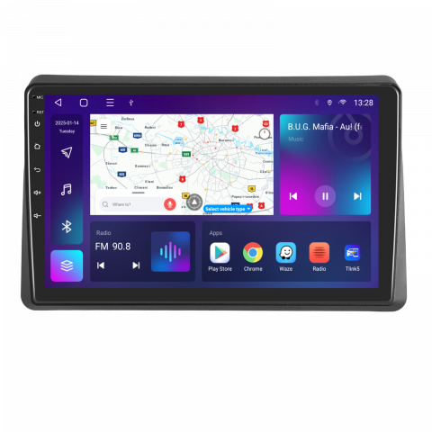 PROMOTII % - Navigatie Renault Master (2021-2023) cu Android, 4GB RAM 64GB ROM, cu SLOT SIM 4G, DSP, ecran 10.1 Inch,Carplay si Android Aut