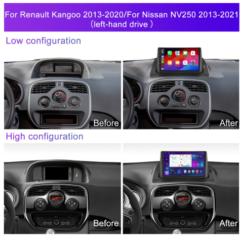 Navigatie Renault Kangoo (2013-2020) si Nissan NV250 (2013-2021), Android 13, 2GB RAM 32GB, DSP, Carplay si Android auto, ecran 9 inch [5]