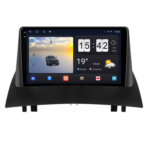 Renault Megane 2 (2001-2009) - Navigație Android dedicată 2K QLED Octa-Core UIS8581A cu SIM 4G, CarPlay și Android Auto
