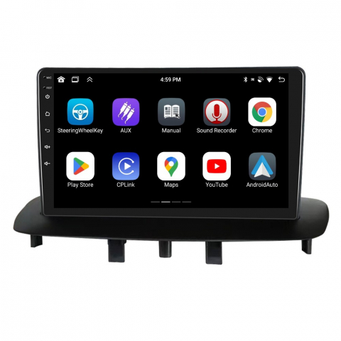 Navigatie Renault Megane 3 | Fluence (2009-2015) cu Android, 4 GB RAM 64 GB ROM, DSP, ecran 9 Inch,Carplay si Android Auto Wifi [2]