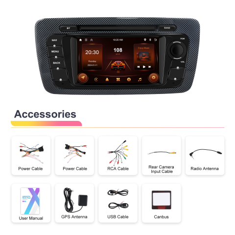 Navigație Seat Ibiza (2009-2013) cu Android, 2GB RAM 64GB ROM, DSP, ecran 7 inch, Carplay si Android Auto [8]