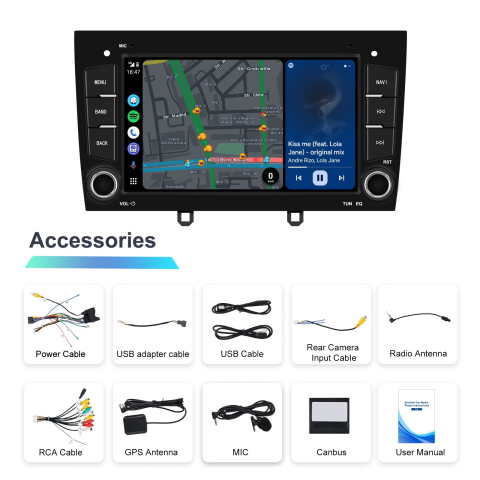 Navigație Peugeot 408 (2010-2024) cu Android, 4GB RAM 64GB ROM, DSP, ecran 7 inch, Carplay si Android Auto [7]
