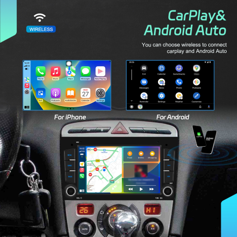 Navigație Peugeot 408 (2010-2024) cu Android, 4GB RAM 64GB ROM, DSP, ecran 7 inch, Carplay si Android Auto [3]