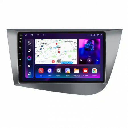 Leon (2005-2012) - Navigatie Seat Leon MK2 (2005-2012), 8 GB RAM 128 GB Android 12, DSG, SIM 4G, Carplay si Android auto,ecran 9 Inch