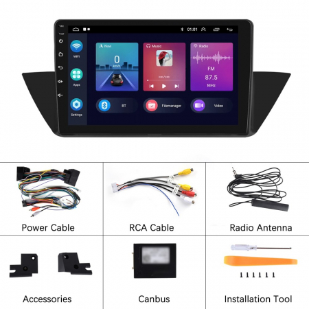 Navigatie BMW X1 (2010-2016) cu Android 11, 2GB RAM 32 GB ROM ecran 10.1 Inch,Carplay si Android Auto [4]