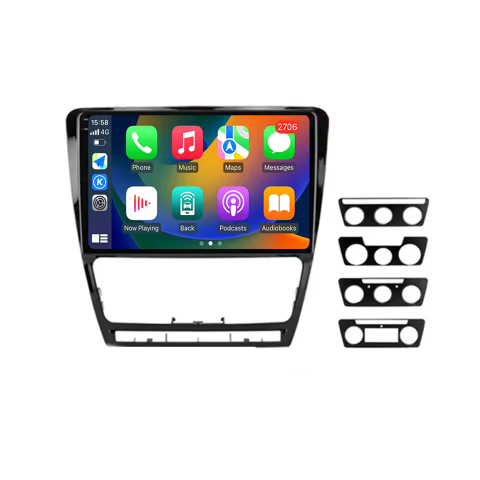 Navigatie dedicata - Navigatie Skoda Octavia 2 (2004-2013) cu Android 12,DSP 4GB RAM 64GB ROM, SIM 4G, CarPlay si Android Auto Wi-fi, Youtube, Waze, ecran HD 10.1 Inch