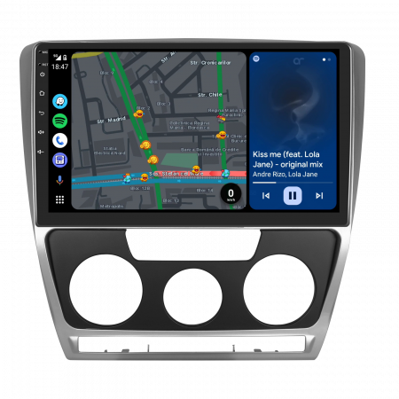 Navigatie Skoda Octavia 2 (2004-2013) cu Android 12, 4GB RAM 64 GB ROM SIM 4G, DSP, ecran 10.1 Inch,Carplay si Android Auto [10]