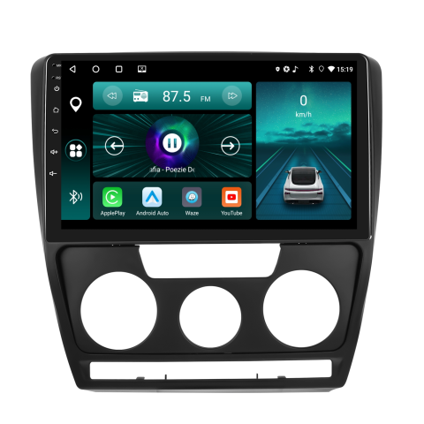 Navigatie Skoda Octavia 2 (2004-2013) cu Android 13, 4GB RAM 64GB ROM, CarPlay si Android Auto Wi-fi, Youtube, Waze, ecran HD 10.1 Inch [5]