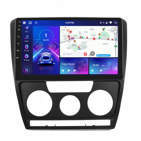 Toate Produsele - Navigatie Skoda Octavia 2 (2004-2013) cu Android 13, 4GB RAM 64GB ROM, CarPlay si Android Auto Wi-fi, Youtube, Waze, ecran HD 10.1 Inch