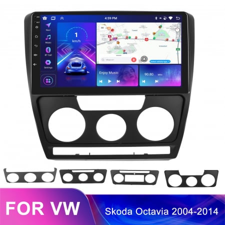 Navigatie Skoda Octavia 2 (2004-2013) cu Android 13, 4GB RAM 64GB ROM, CarPlay si Android Auto Wi-fi, Youtube, Waze, ecran HD 10.1 Inch [4]