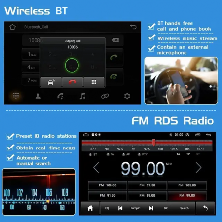 Navigatie Skoda Octavia 2 (2004-2014) cu Android 13, 2GB RAM 64 GB ROM ecran 10.1 Inch,Carplay si Android Auto [5]